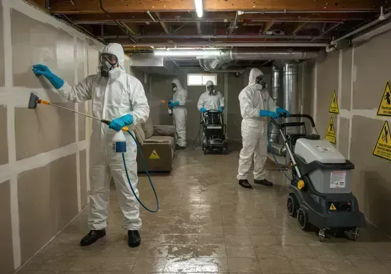 Basement Moisture Removal and Structural Drying process in Gunnison County, CO